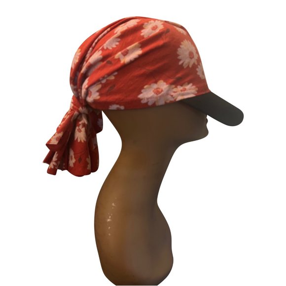 Boho Scarf Cap Women Modern Bohemian style Handmade Upcycled clothes to Caps - Picture 3 of 3